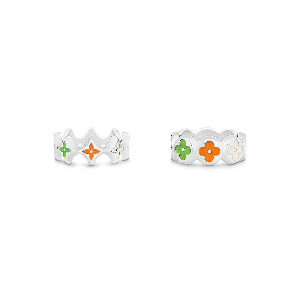 Louis Vuitton MNG Party Set Of 2 Rings Multicolored in Metal with  Silver-tone - US