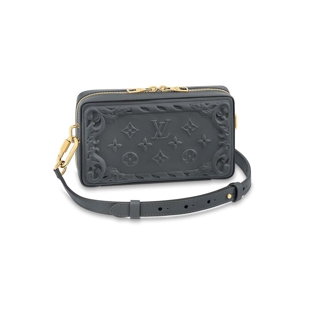 Louis Vuitton Cruiser Messenger Dark Shadow Gray in Calfskin Leather with  Aged Gold-tone - US