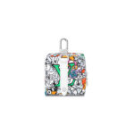 Louis Vuitton Squared Pouch Key Holder And Bag Charm LV Graffiti Monogram Canvas
