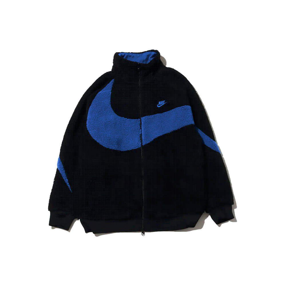 Nike Big Swoosh Reversible Boa Jacket (Asia Sizing) Black Game ...