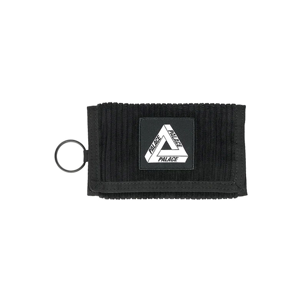 Palace Corduroy Tri Wallet Black