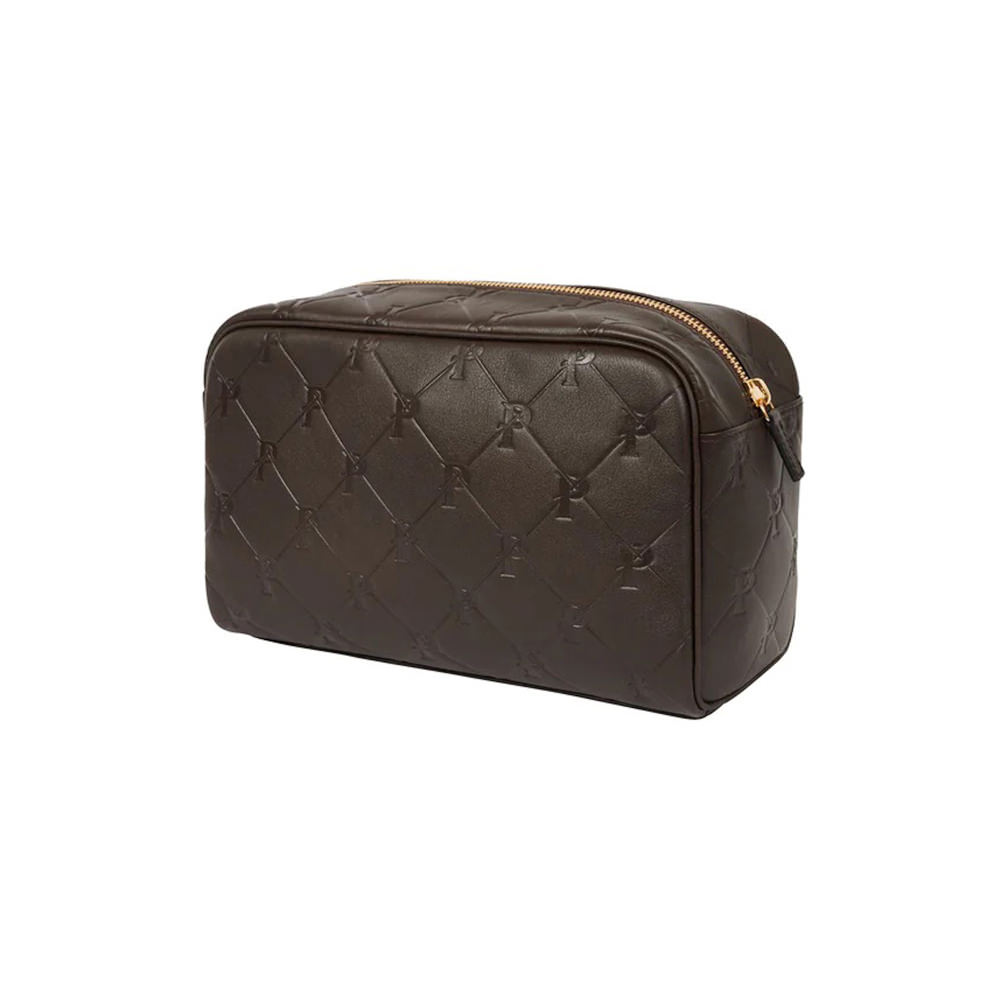 Palace PAL-M-Gram Leather Washbag BrownPalace PAL-M-Gram Leather ...