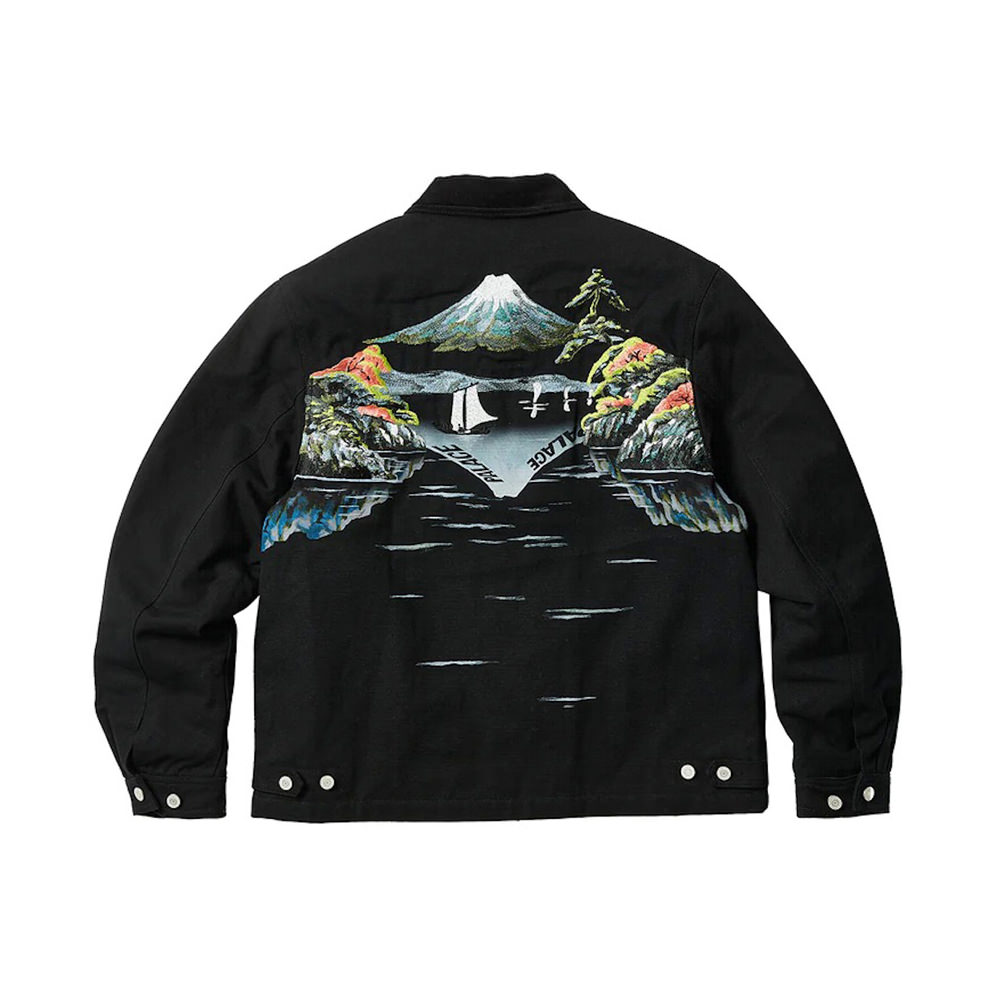 Palace Fallen Angels Varsity Jacket Navy Men's - SS23 - US