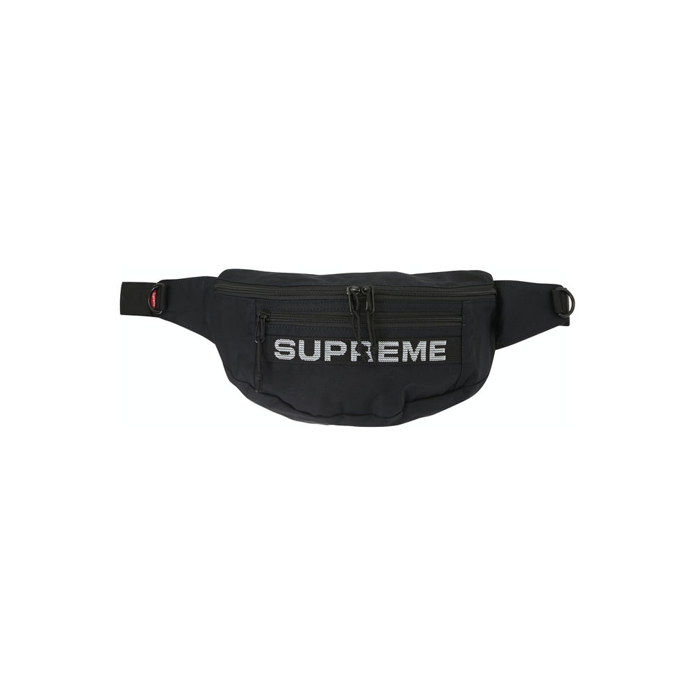 Black supreme waist bag best sale