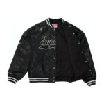 Supreme Mitchell & Ness Sequin Varsity Jacket Black