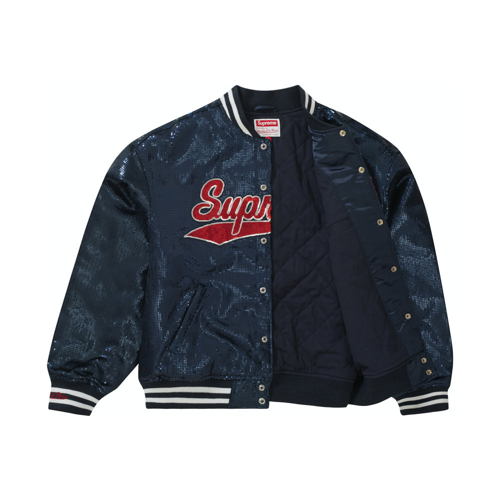 Mitchell & Ness Men's Varsity Jacket - Navy - XS