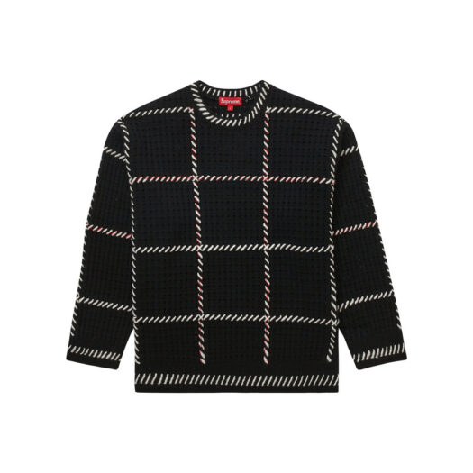 Supreme Quilt Stitch Sweater Black