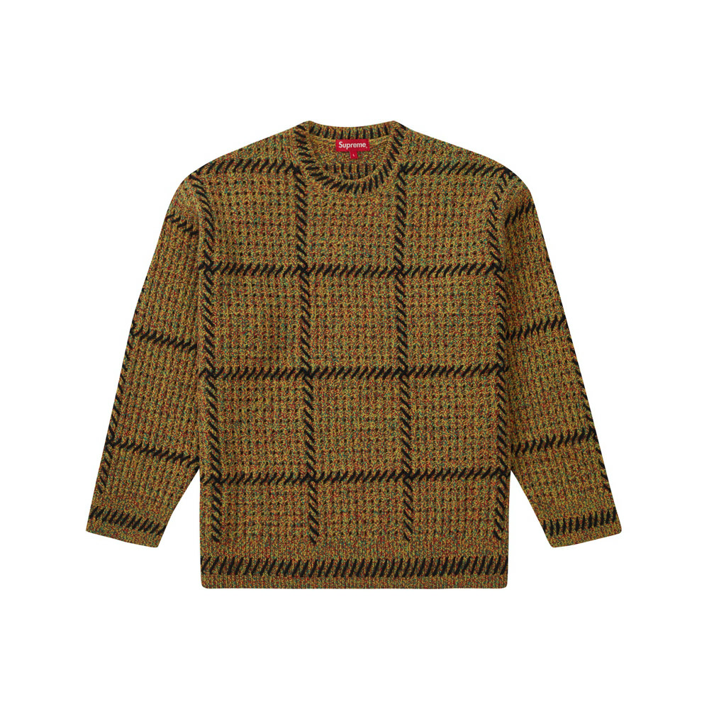 Supreme Quilt Stitch Sweater YellowSupreme Quilt Stitch Sweater