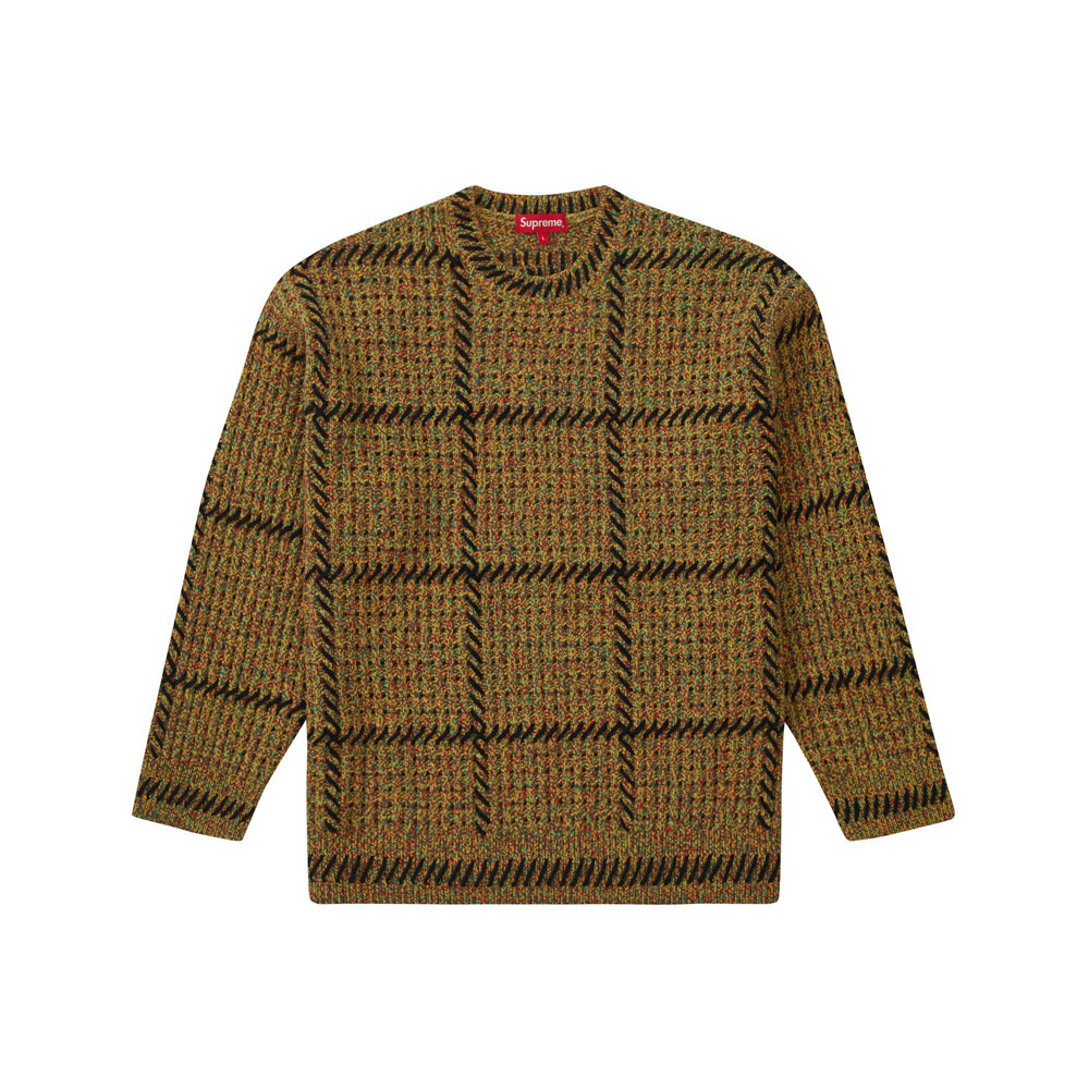 完売 Supreme Quilt Stitch Sweater Yellow XL - トップス