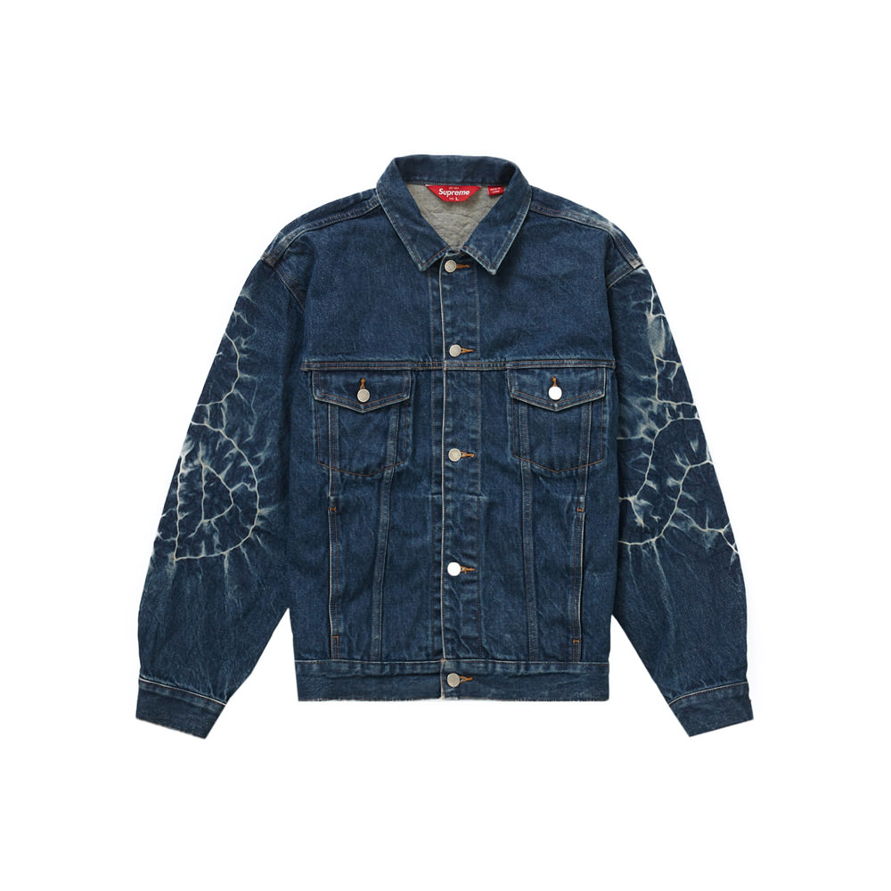 Supreme Patches Denim Trucker Jacket Blue Size Medium 