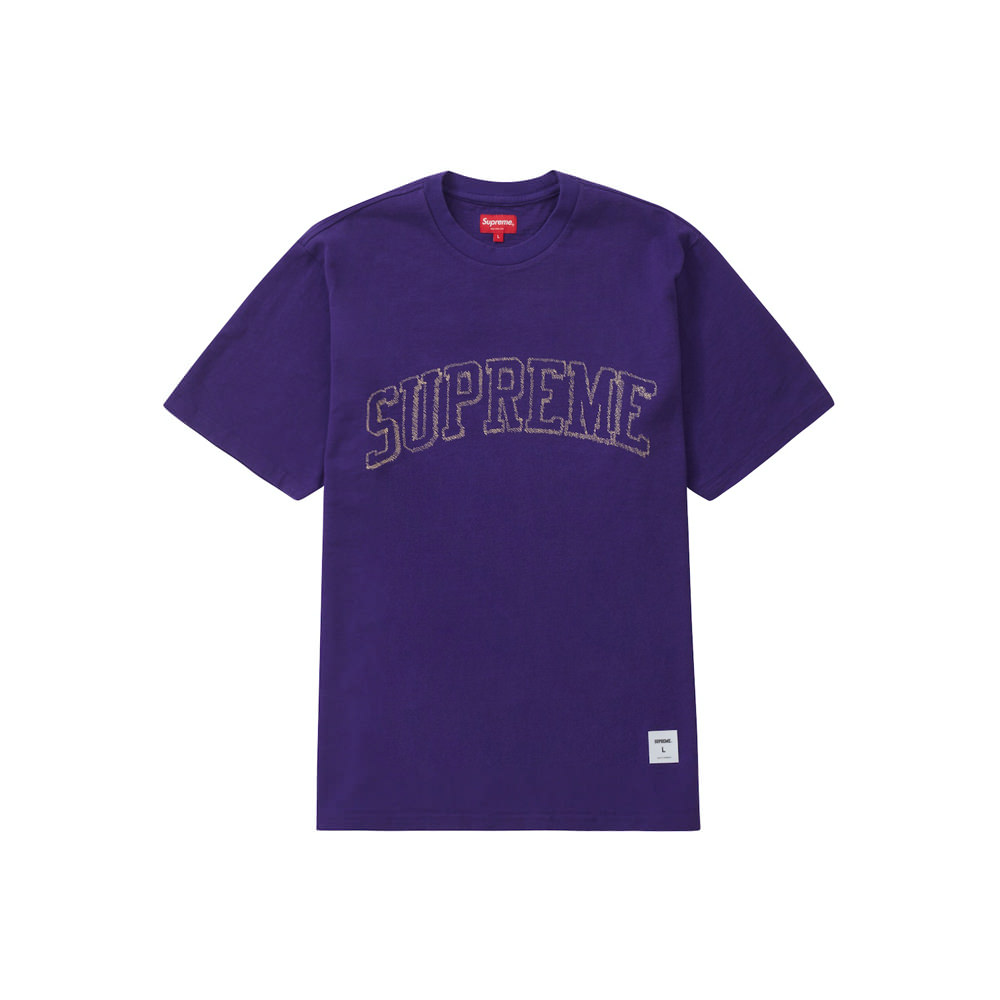 Supreme Sketch Embroidered S/S Top Purple