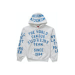 Supreme Team Flocked Hooded Sweatshirt WhiteSupreme Team Flocked Hooded  Sweatshirt White - OFour