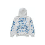 Supreme Team Flocked Hooded Sweatshirt White