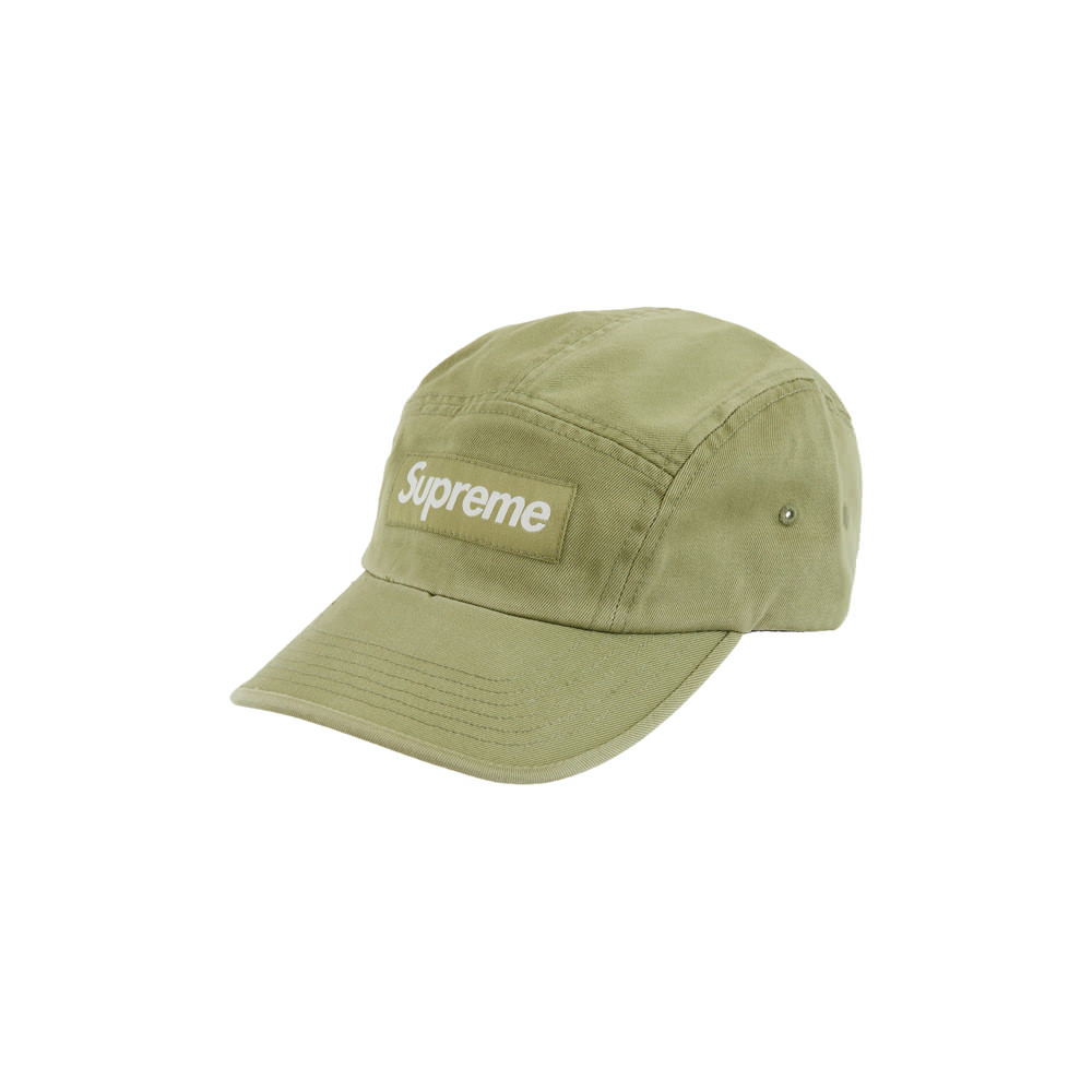 Supreme Washed Chino Twill Camp Cap 'Light Olive