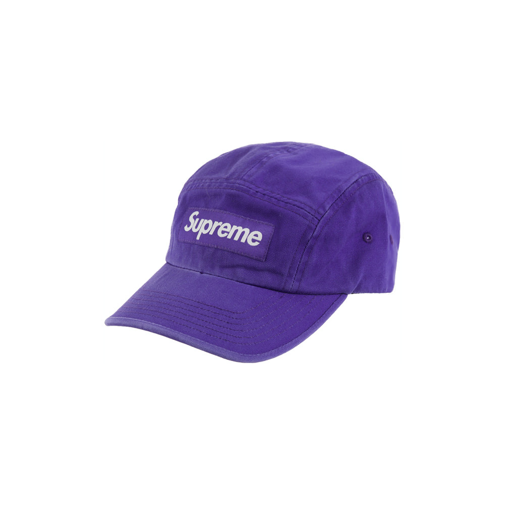 Supreme Washed Chino Twill Camp Cap (SS23) PurpleSupreme Washed