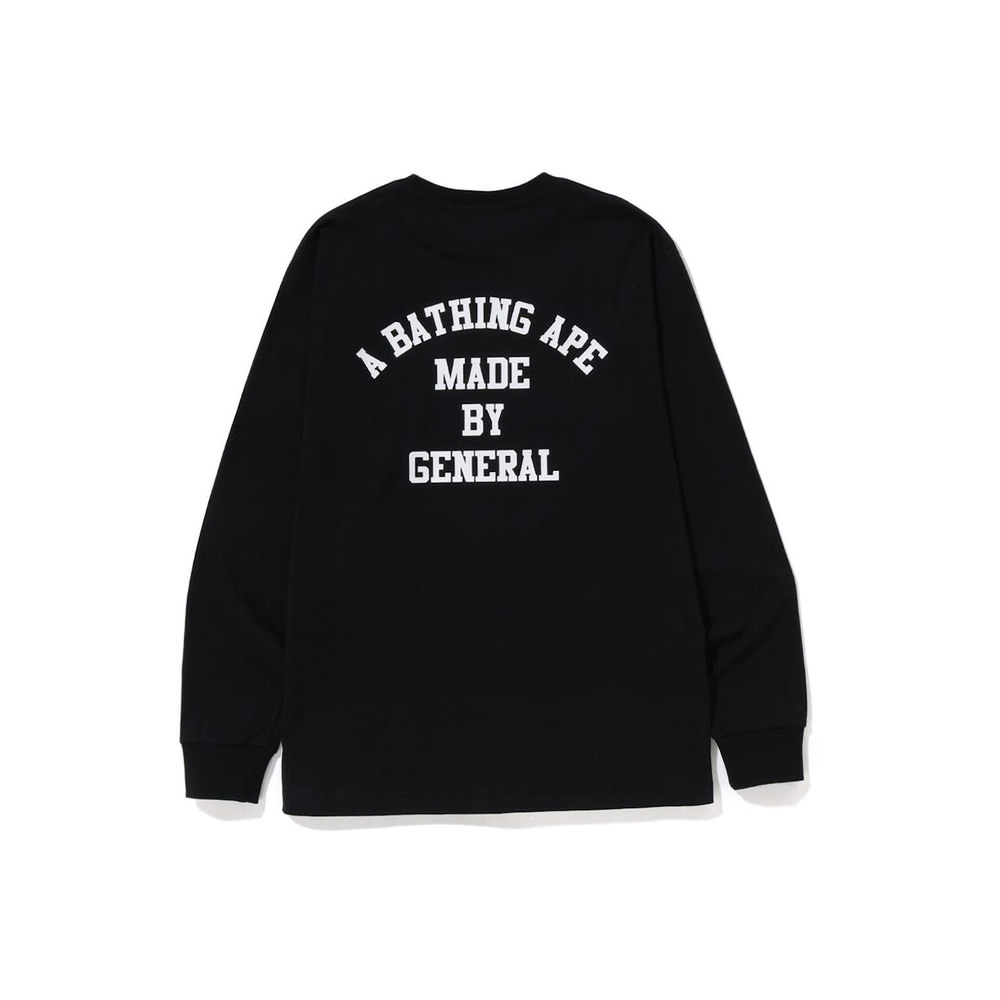 BAPE A Bathing Ape Lettered L/S Tee BlackBAPE A Bathing Ape