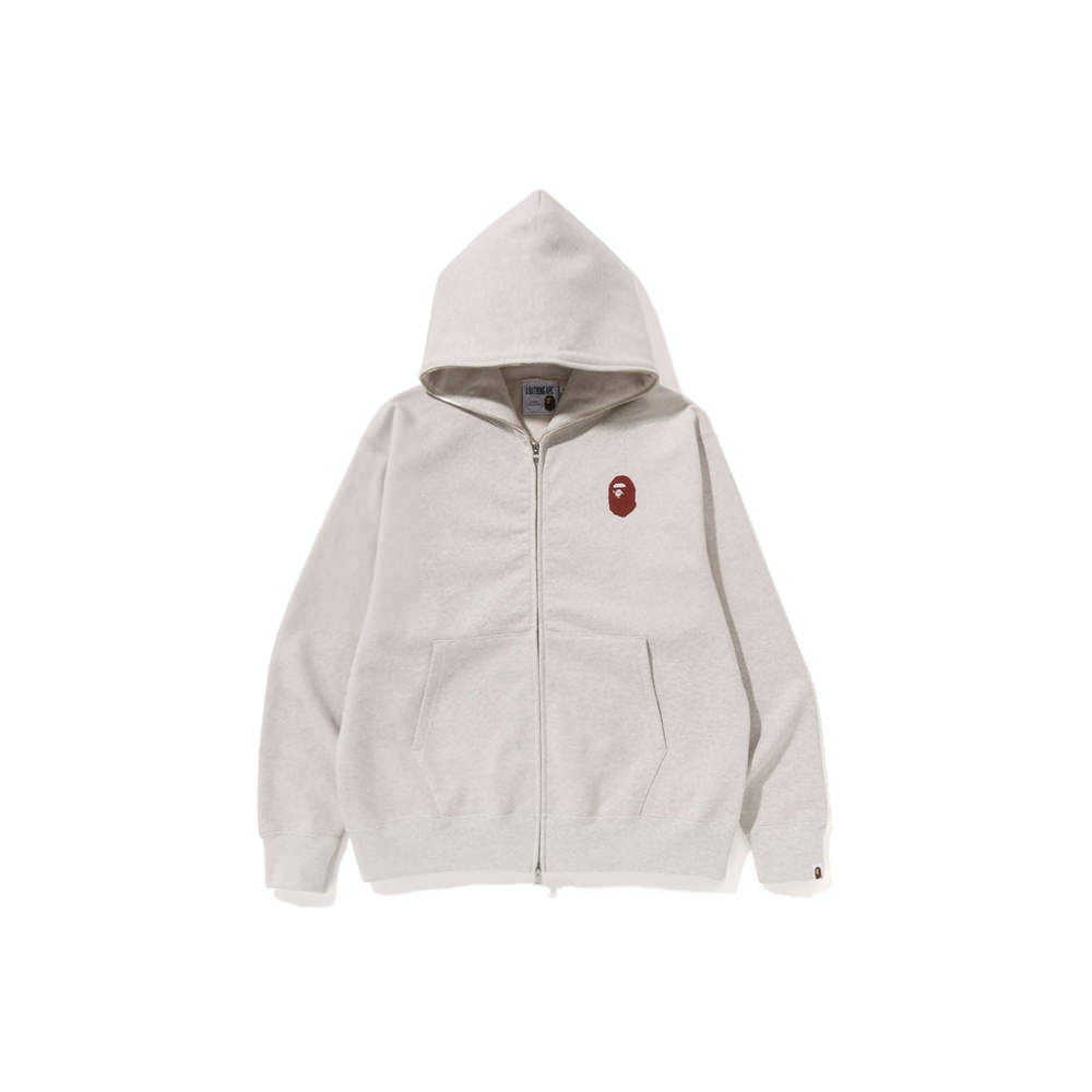 BAPE A Bathing Ape Relaxed Fit Full Zip Hoodie IvoryBAPE A Bathing