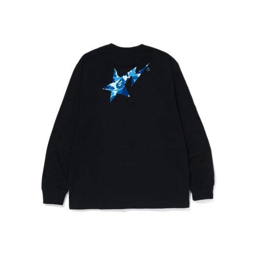 BAPE ABC Camo Bape Sta Logo L/S Tee Black Blue