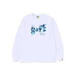 BAPE ABC Camo Bape Sta Logo L/S Tee White Blue