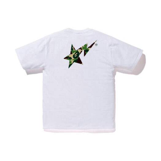 BAPE ABC Camo Bape Sta Logo Tee White Green
