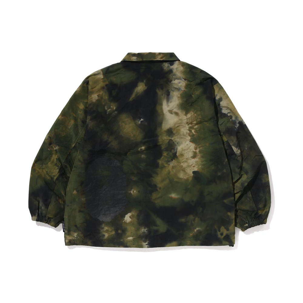 BAPE Chusen Dye Relaxed Fit Coach Jacket Olive DrabBAPE Chusen Dye ...