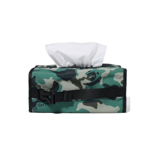 BAPE Woodland Camo Travel Tissue Case Olive Drab