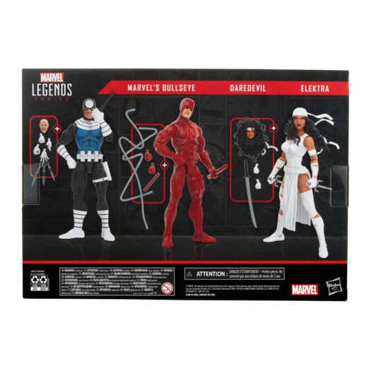 Hasbro Marvel Legends Series Daredevil, Elektra and Marvel’s Bullseye Action Figure 3-Pack