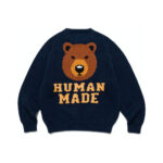 Human Made Bear Raglan Knit Sweater Navy