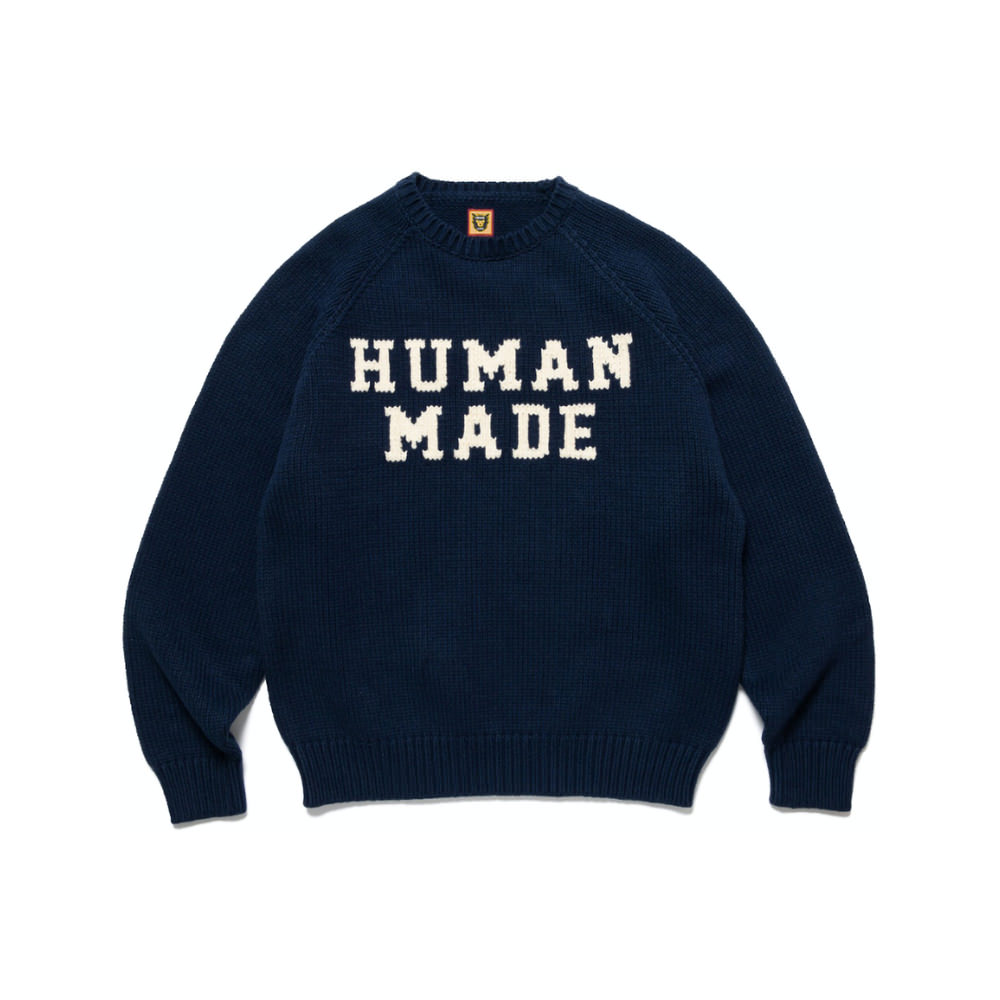 Human Made Bear Raglan Knit Sweater NavyHuman Made Bear Raglan Knit