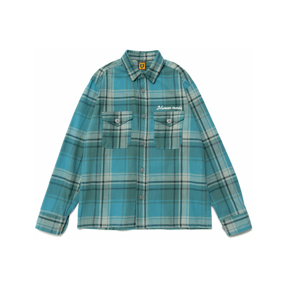 Human Made Checked Overshirt Blue