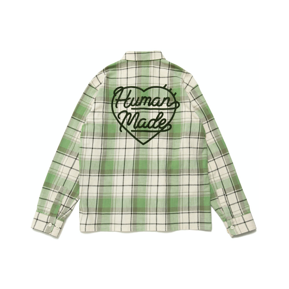 Human Made Checked Overshirt Green