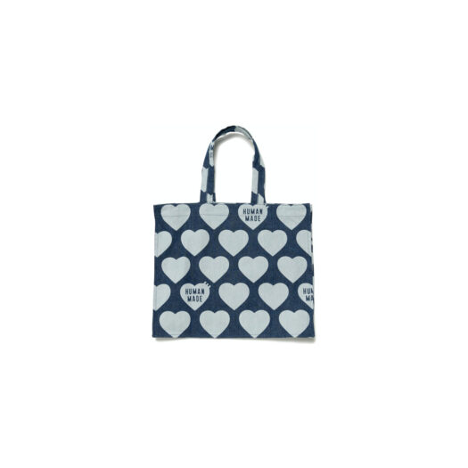 Human Made Heart Denim Tote Bag Indigo