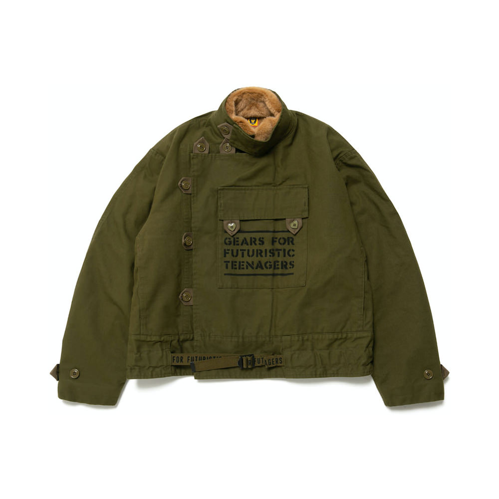 Human Made Military Motorcycle Jacket Olive DrabHuman Made