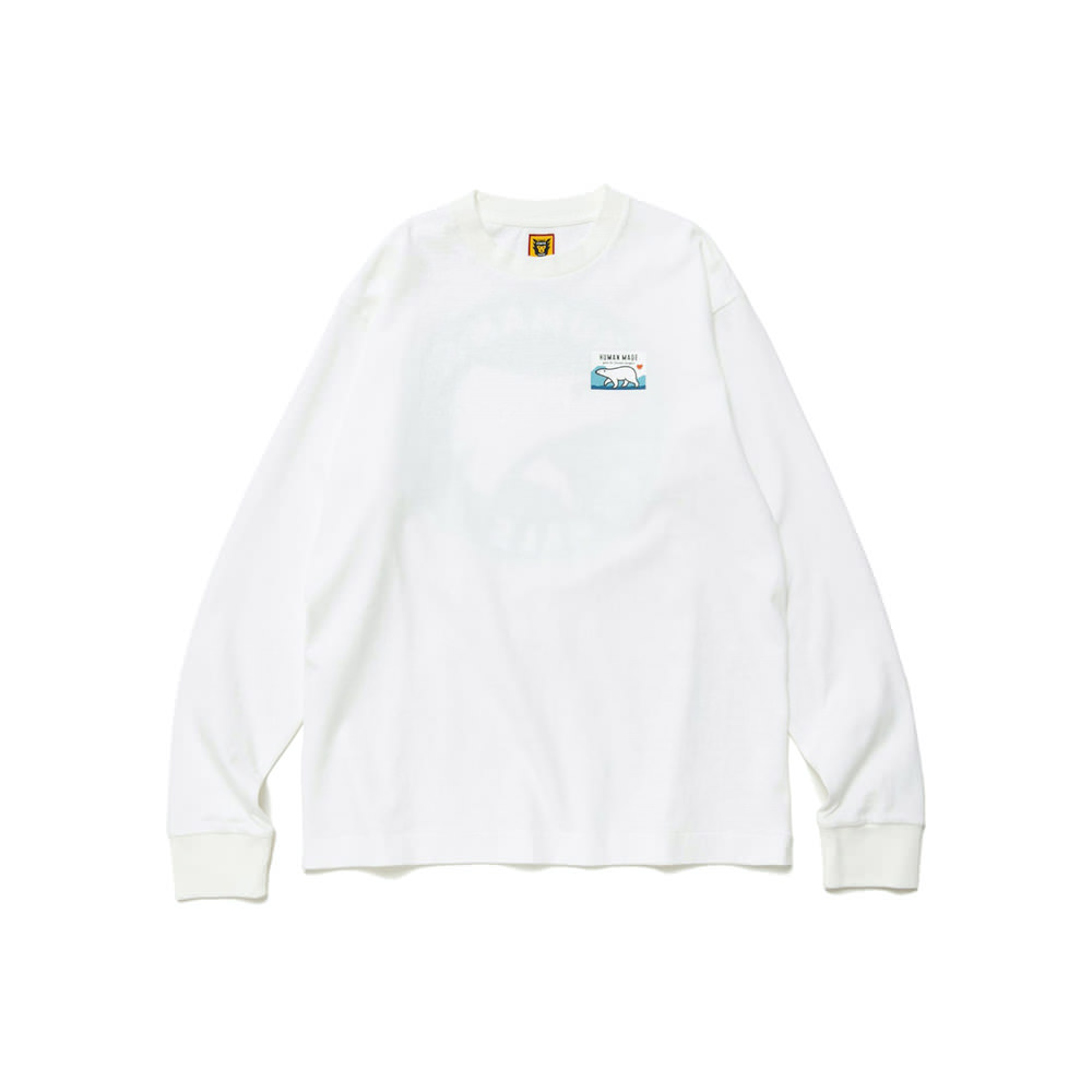 Human Made Polar Bear Graphic L/S Tee WhiteHuman Made Polar Bear