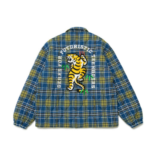 Human Made Quilted Check Coach Jacket Blue