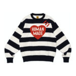 Human Made Striped Heart Knit Sweater Navy