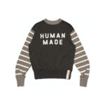 Human Made Striped Sleeve Sweatshirt Charcoal