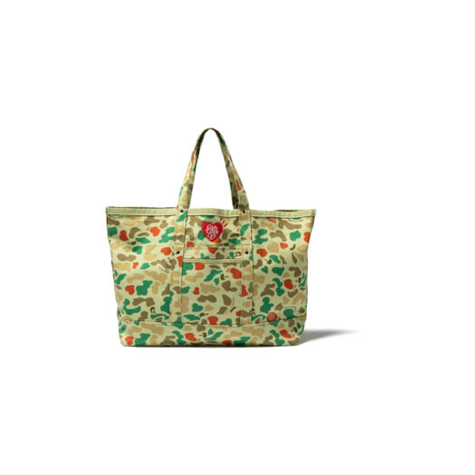 Human Made x Girls Don’t Cry Heart Camo Large Tote Bag Green