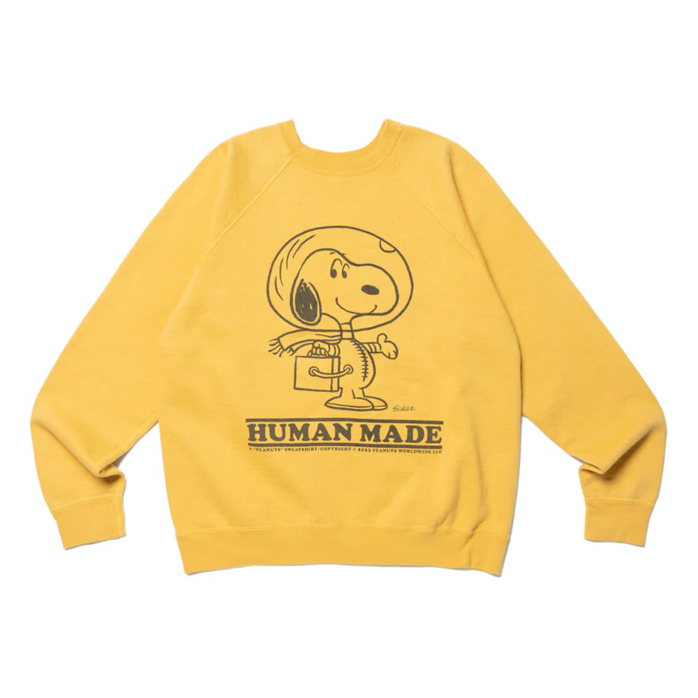 Human Made x Peanuts #1 Snoopy Sweatshirt Yellow