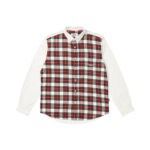 Palace Check Panel Chambray Shirt White
