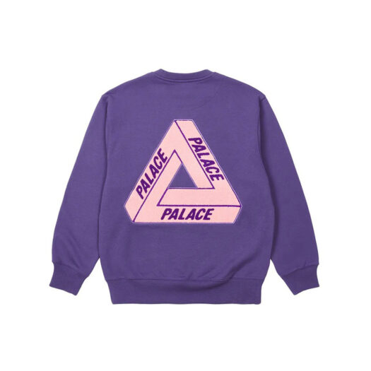 Palace Fleece Tri-Ferg Crew Perfect Purple