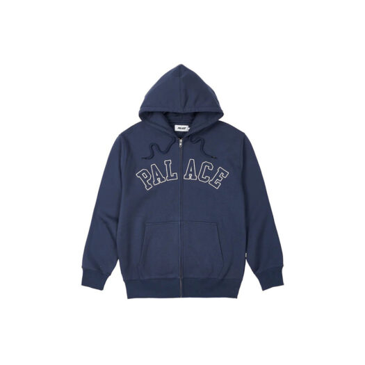 Palace Outline Arch Zip Hood Navy