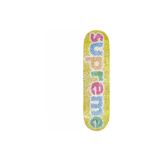 Supreme Candy Hearts Skateboard Deck Yellow