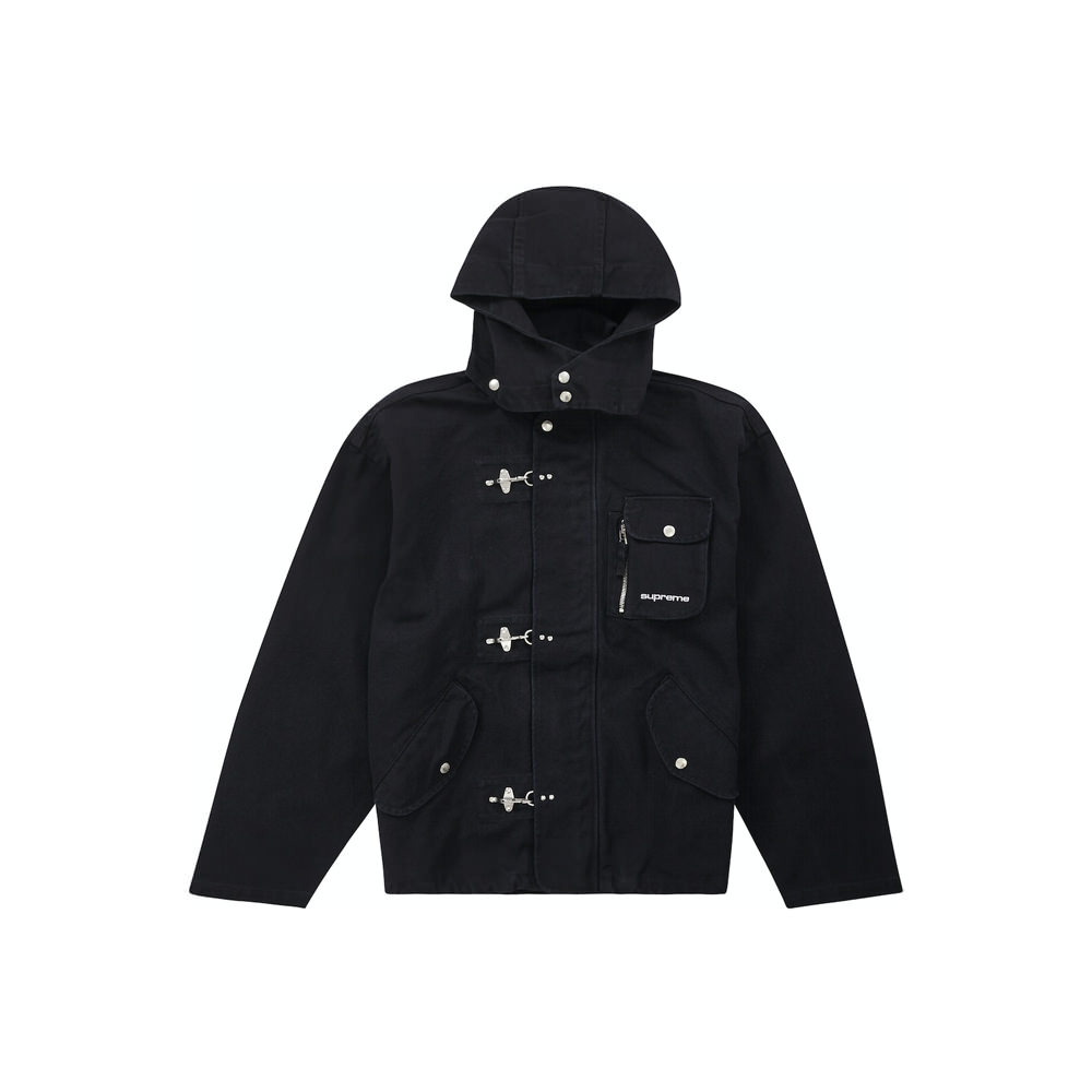 23ss L Supreme canvas clip jacket Black | tspea.org