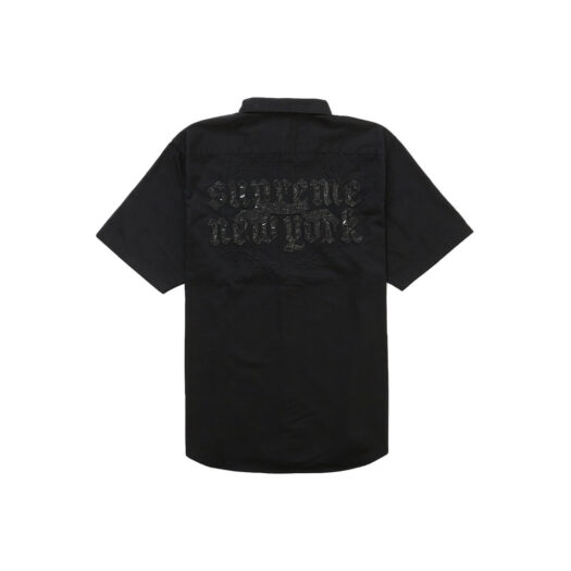 Supreme Croc Patch S/S Work Shirt Black