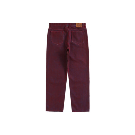 Supreme Flocked Regular Jean Red