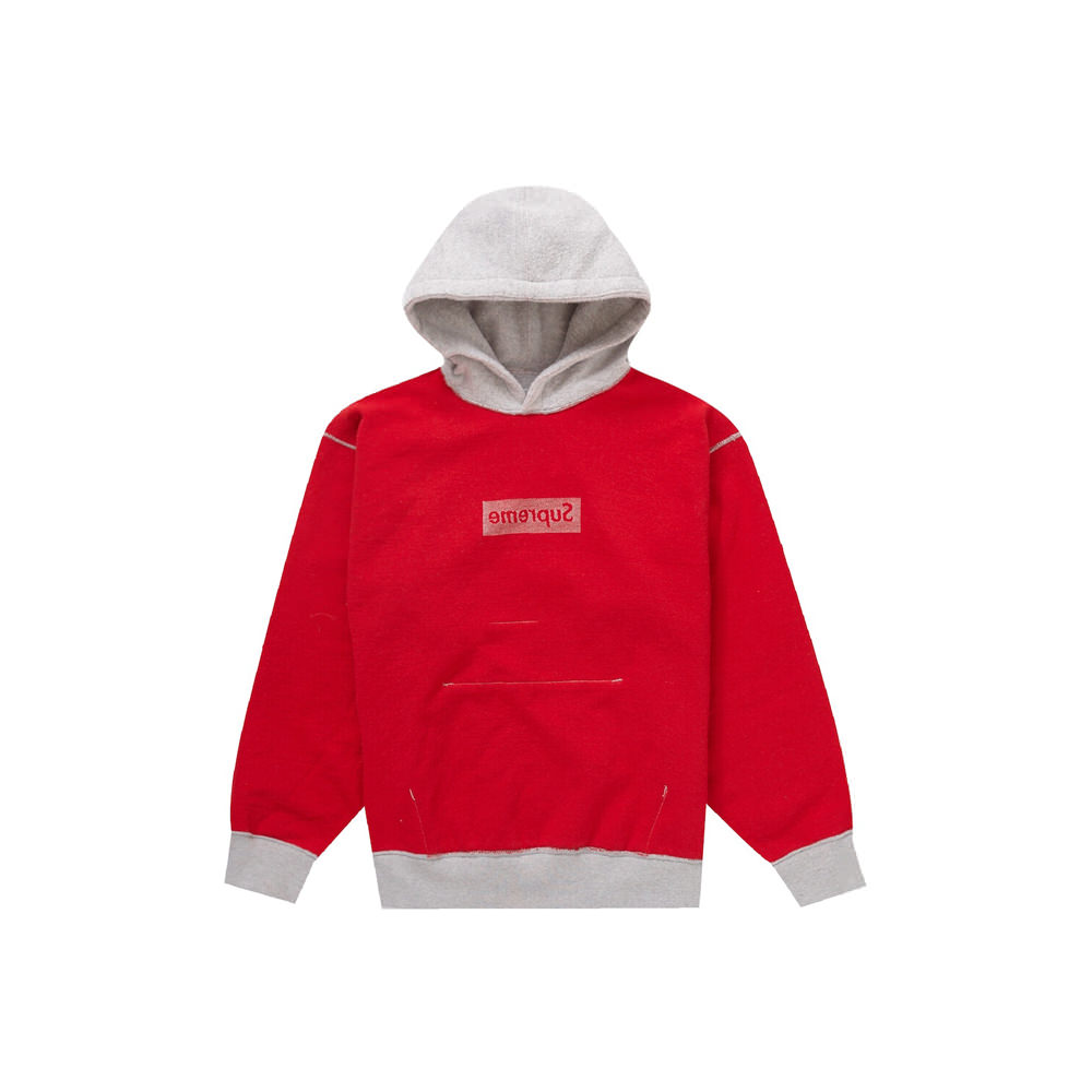 Supreme Inside Out Box Logo Hooded Sweatshirt Heather Grey