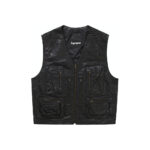 Supreme Patchwork Leather Cargo Vest Black