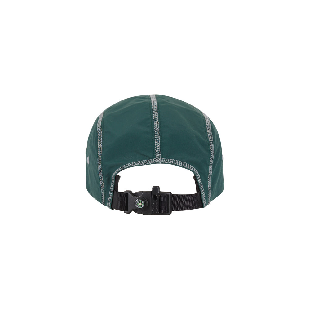 Supreme Reflective Stitch Camp Cap Dark Green