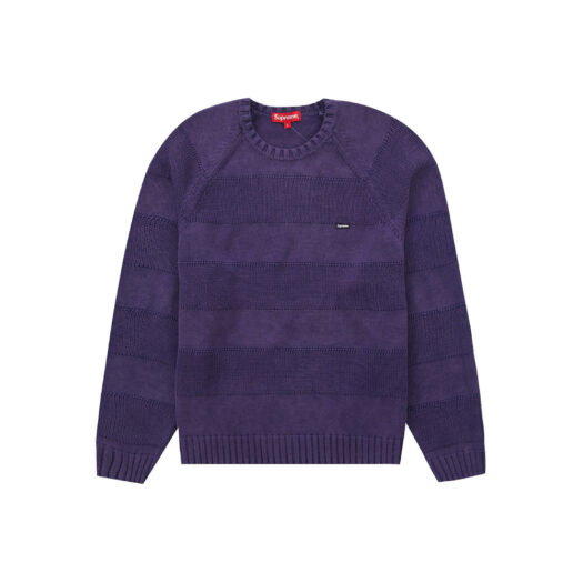 Supreme Small Box Stripe Sweater Purple
